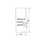 Cat M313D M318D M322D M325D dverové horné zadné sklo