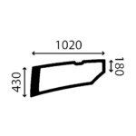 Volvo EC140C EC160C EC180C EC210C EC235C EC240C EC290C EC330C dverové dolné sklo