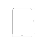 Liebherr A900C A904C A914C A924C A934C A944C A954C predné horné lepené sklo