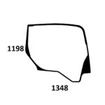 CAT 306CR 306.5CR 307.5 308CR 308SR 309CR 310 bočné pravé sklo 11136
