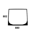Kobota KX027-4 KX030-4 zadné sklo 16530