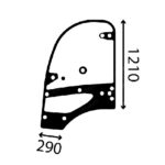 Kramer 380 480 580 680 880 dverové ľavé sklo 72460