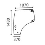 New Holland T 6010 6020 6030 6040 6050 6060 6070 6080 6090 7030 7040 7060 dverové ľavé sklo 91266