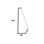 Cat 950GC 966GC predné pravé sklo