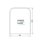 Cat 320D 321D 323D 324D 325D 329D 330D predné horné sklo