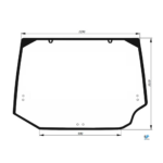 New Holland T 8010 8020 8030 8040 8050, TG 210 230 255 285 zadné sklo