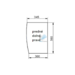 Case CS 78-150 CVX 120-1190 predné dolné pravé sklo