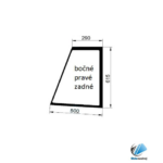 Cat TH210 TH215 bočné pravé zadné sklo
