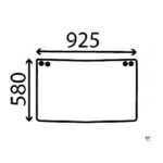 Case 580 590 K/LE/SLE/SUPER LE/LXT zadné horné sklo