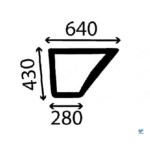 Case 580 590 K/LE/SLE/SUPER LE/LXT dverové dolné sklo