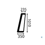 Case 580 590 K/LE/SLE/SUPER LE/LXT dverové horné sklo