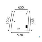 Cat 422F 428F 432F 434F 442F 444F dverové horné ľavé sklo