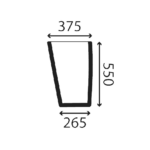 Cat 422E 428E 432E 434E 442E 444E predné dolné ľavé sklo