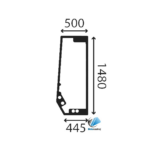New Holland W110B W130B W170B W190B W230B W270B W300B W110C W130C dverové sklo
