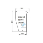 Claas Cergos 330 335 340 345 350 355 predné dolné pravé sklo